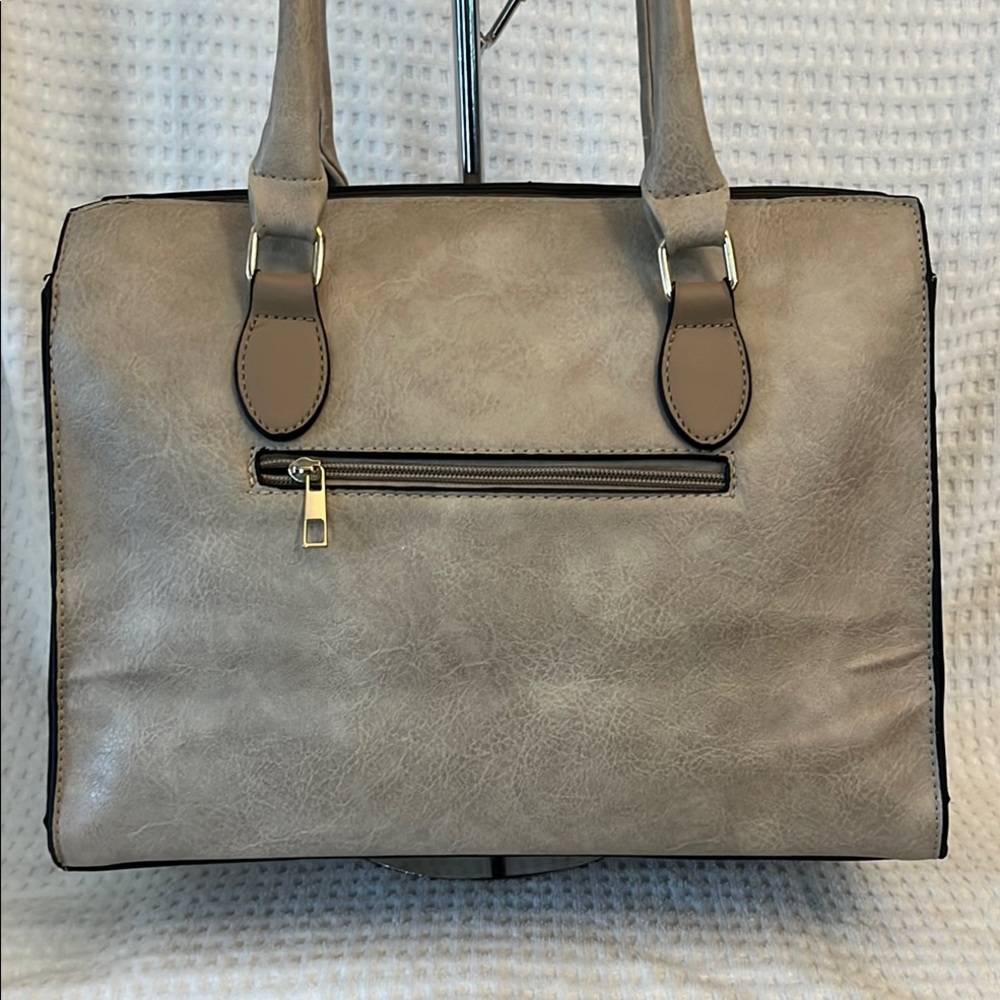 Elegant Tan Bow Accent Women's Bag - Picture 2 of 7